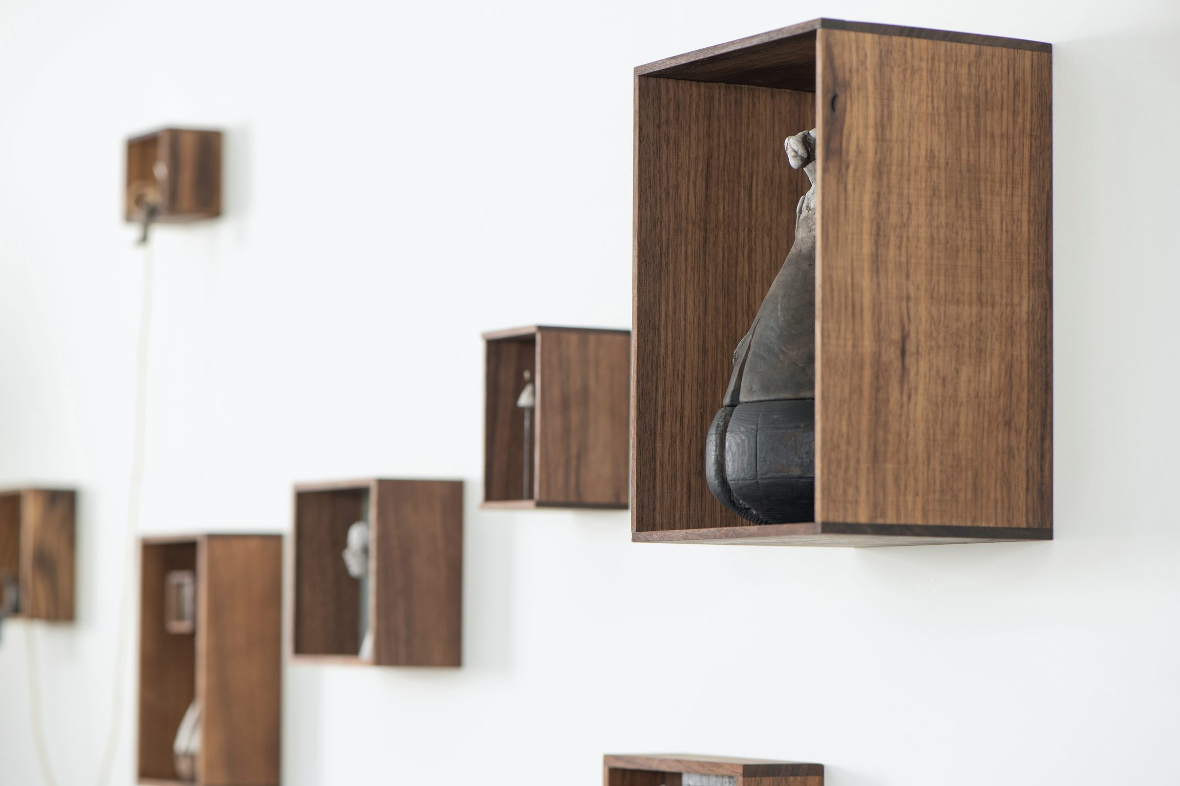 Installation view of Echoes of Home at Echo Arts, Bozeman