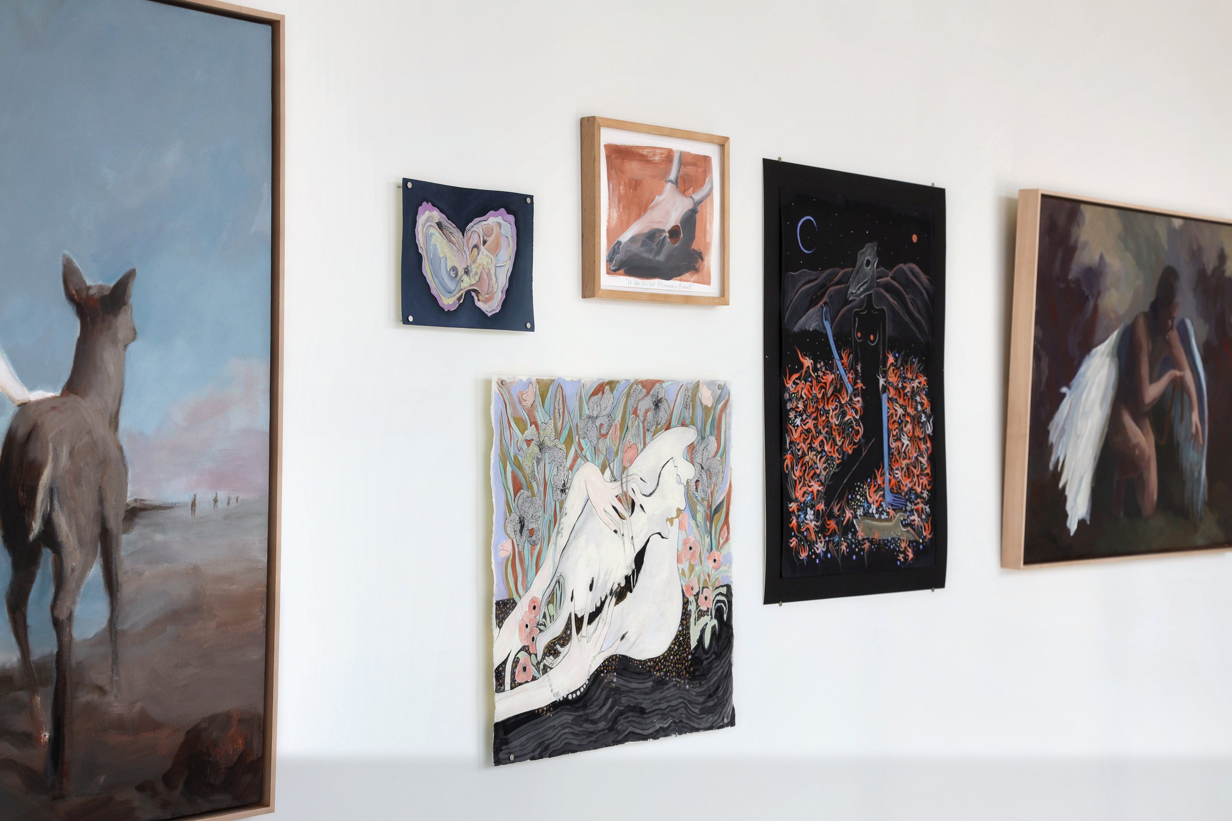 Installation view of Flowers in Hell at Echo Arts, Bozeman