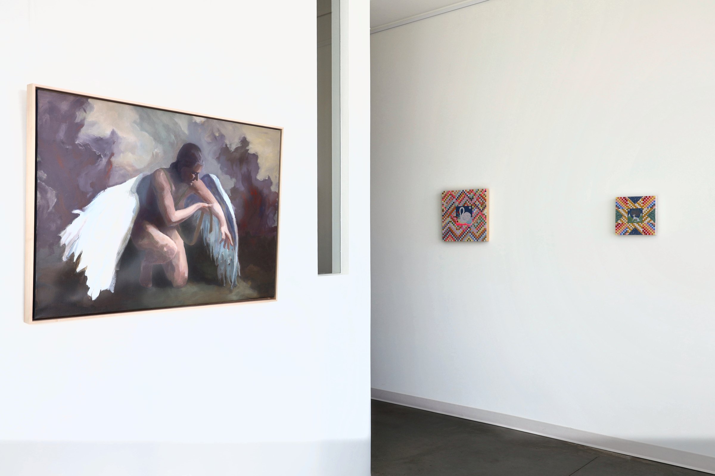 Installation view of Flowers in Hell at Echo Arts, Bozeman
